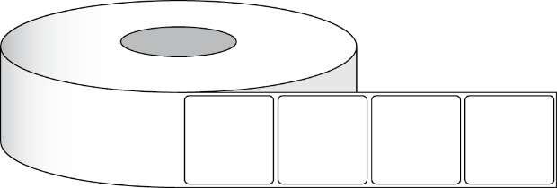 DTM 074703HIS Print Paper High Gloss Label 1,5" x 1,5" (38 mm x 38 mm) 900 labels per roll 2"core