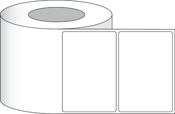 DTM 075990 DTM Print LX900 2" x 1" Label POLY White Matte BOPP (3" ID and 6" OD)