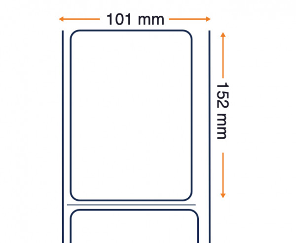 Zebra 3005281-T - Z-Perform 1000D, 102 mm x 152 mm, Direct Thermal, Uncoated Paper, Core 19 mm Label