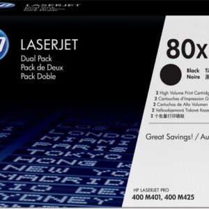 HP 2xToner CF280X Alkuperäinen CF280XD Pakkauksessa on Kaksi CF280X Musta / Black Värikasettia