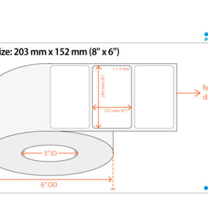 Primera DTM 074813HIS Paper High Gloss – Leikattu rulla: 203 mm x 152 mm