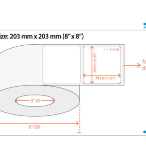 Primera DTM 074814HIS Paper High Gloss – Leikattu rulla: 203 mm x 203 mm