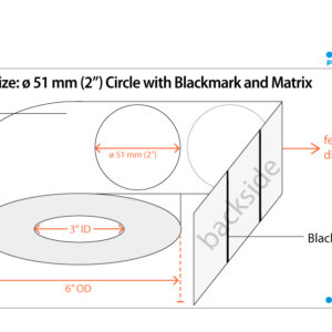 Primera DTM 074855HIS-S1 Paper High Gloss – Pyöreä tarra, halkaisija 51 mm