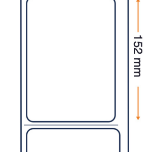 Zebra 3012403 - PolyPro 3000T Gloss Label, 102 mm x 152 mm, Thermal Transfer, Polypropeeni, Core 76 mm Label