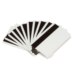 Zebra 104523-113, White PVC Cards, 30 mil, High Coercivity Magnetic Stripe, 500 korttia
