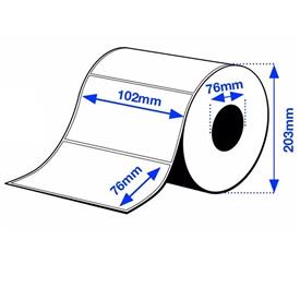 EMAX 210207608019, Blue Products Kiiltävä etiketti - Leikattu rulla: 102 mm x 76 mm