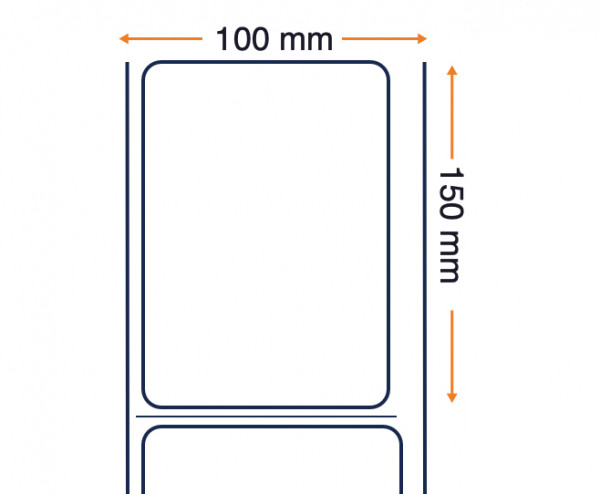 Zebra 3005093 - Z-Perform 1000D, 100 mm x 150 mm, Thermal Transfer, Uncoated Paper, Core 76 mm Label