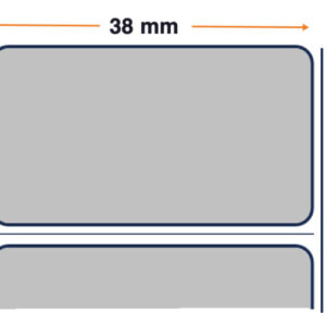 Zebra 3006493 - Z-Ultimate Silver, 38 mm x 19 mm, Thermal Transfer, Coated Polyester, Core 25 mm Label