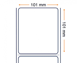 Zebra 3008871-T - Z-Perform 1000D, 102 mm x 102 mm, Direct Thermal, Uncoated Paper, Core 19 mm Label