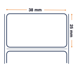 Zebra 880114-025 - Z-Select 2000T, 38 mm x 25 mm, Thermal Transfer, Coated Paper, Core 25 mm Label