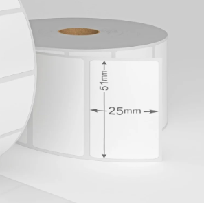 Zebra 880199-025D - Z-Select 2000D, 51 mm x 25 mm, Direct Thermal, White Paper, Core 25 mm Label