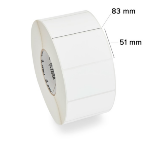 Zebra 880020-050 - Z-Perform 1000T, 83 mm x 51 mm, Thermal Transfer, Coated Paper, Core 25 mm Label