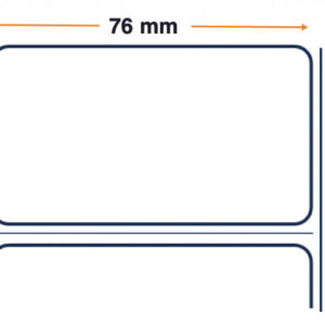 Zebra 880255-025D - Z-Select L 76 mm x 25 mm, Thermal Transfer, Coated Paper, Core 25 mm Label