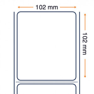 Zebra 880350-101 - Z-Perform 1000T, 102 mm x 102 mm, Thermal Transfer, Uncoated Paper, Core 25 mm Label