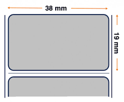Zebra 880368-019 - Z-Perform 1000T, 38 mm x 19 mm, Thermal Transfer, Uncoated Paper, Core 25 mm Label