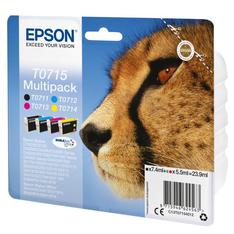 EPSON T0715 ink cartridge black + tri