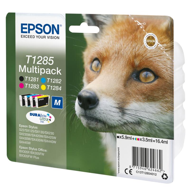 EPSON T1285 ink cartridge black + tri-co