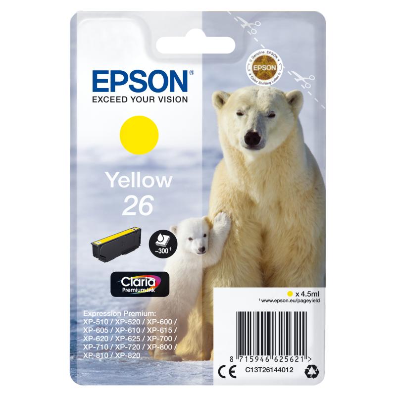 EPSON 26 ink cartridge yellow
