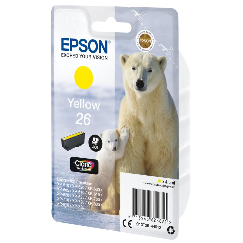 EPSON 26 ink cartridge yellow