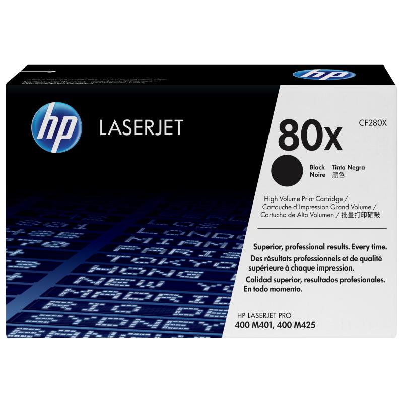 HP 80X, alkuperäinen riittoisa musta LaserJet-värikasetti