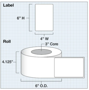 Primera DTM L36PCGR102051HIS EcoTec Poly Clear Gloss R92 – Leikattu rulla: 102 mm x 51 mm