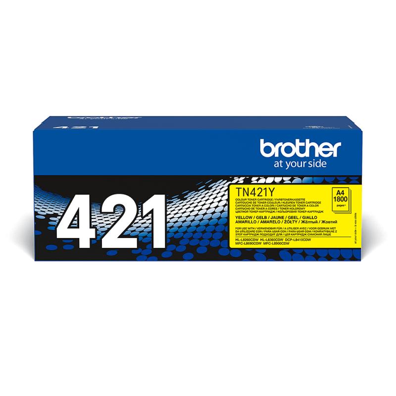 Brother TN-421Y värikasetti 1 kpl Alkuperäinen Keltainen