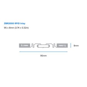 Zebra ZIPRM3015756, RFID-tarra, paperi, 102 x 51 mm, DT, Z-Select 2000D, Coated, Permanent Adhesive, 19mm Core, Black Sensing Mark, RFID, 184/ROLL, 12/BOX