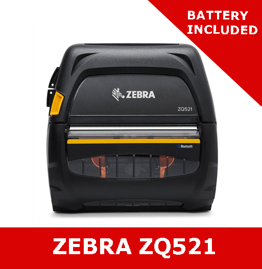 Zebra ZQ52-BUE000E-00, kannettava, mobiilitulostin, DDT Printer ZQ521, media width 4.45inch/113mm, English/Latin fonts, Bluetooth, - Image 2