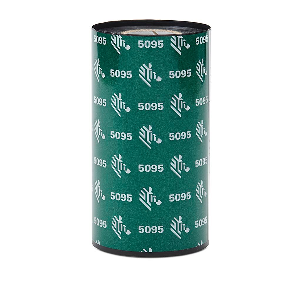 Zebra 05095BK110D, 5095 Resin Ribbon, 110 mm x 30 m, musta, 10 rullaa per laatikko - Image 2