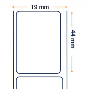 Zebra 3006486 - Z-Ultimate 3000T White, 19 mm x 44 mm, Thermal Transfer, Coated Polyester, Core 76 mm Label