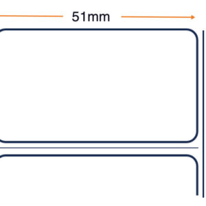 Zebra 3011159 - PolyPro 3000T Gloss, 51 mm x 25 mm, Thermal Transfer, Polypropylene, Core 25 mm Label