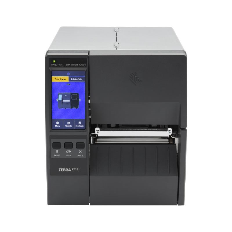 Zebra ZT23142-T0EC00FZ – ZT231 4″ teollisuustarratulostin, TT/DT, 203 dpi, 104 mm, 305 mm/s, 4,3″ kosketusnäyttö, Ethernet, WLAN, USB, Serial - Image 2