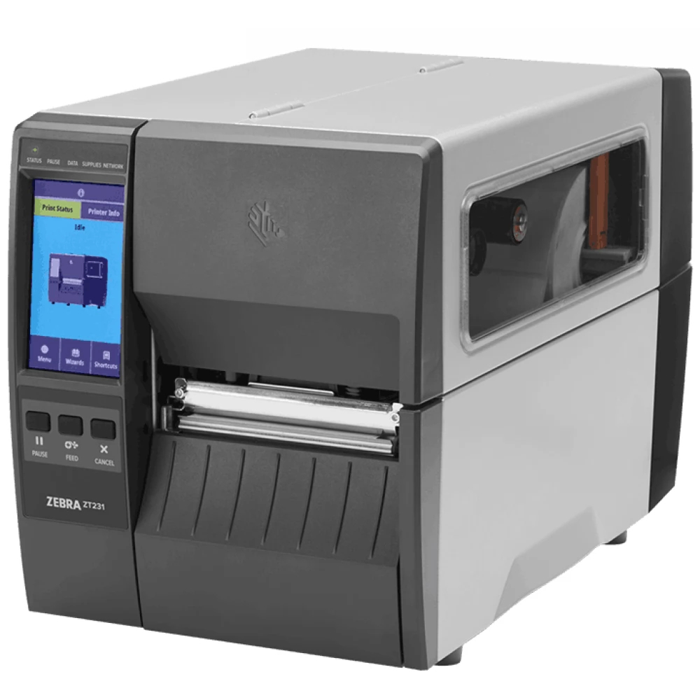 Zebra ZT23142-T1E000FZ – ZT231 4″ teollisuustarratulostin, TT/DT, 203 dpi, 104 mm, 305 mm/s, Peeler, 4,3″ kosketusnäyttö, Ethernet, USB, Serial, BTLE - Image 2