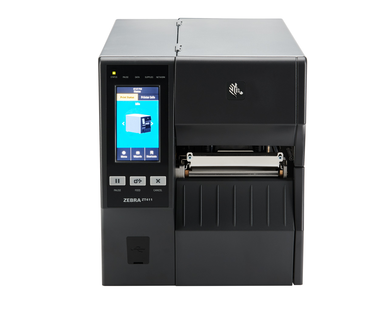 Zebra ZT41142-T4E0000Z, Teollisuustarratulostin, Termosiirto/ Suora lämpötulostus, 203 DPI, 356 mm/s, RS232, Bluetooth, Ethernet. Peel w/ Full Rewind, EZPL - Image 3