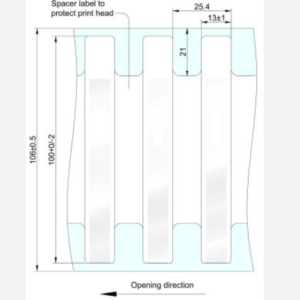 Zebra 10026766, RFID Label, Synthetic,, TT tulostettava valkoinen polyesteri, 600 p/rulla 100x13mm, Polyester with Foam, Coated, High Performance Acrylic Adhesive, 3in 76.2mm core, 600/roll, 1/box, Plain, FCC