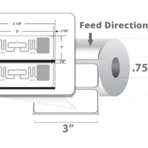 Zebra 10038478 – RFID Label, Polyester, 76.2 mm x 13.9 mm, Z-Ultimate 2000T White, Value Coated, Permanent Adhesive, 76.2 mm core, 1500 etikettiä/rulla, 2 rullaa/laatikkossa/myyntierä/hinta