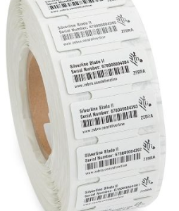 Zebra 10039973 – RFID Label, Synthetic, 60 mm x 25 mm, RFID Polyester with Foam, Coated, High Performance Acrylic Adhesive, 76.2 mm core, 400 etikettiä/rulla, 1 rulla/laatikkossa/myyntierä/hinta