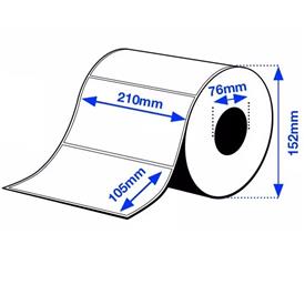 Blue Products 110521006068 EMAX Premium Mattapintainen Tarrarulla - Stanssattu Rulla: 105 mm x 210 mm, 300 tarraa/rulla, 6 rullaa/laatikko