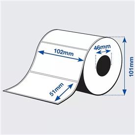 Blue Products, 210205104087, EMAX High Gloss Label - Jatkuva Tarrarulla: 102 mm x 33 m, Kiiltävä Paperi