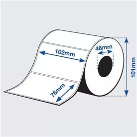 Blue Products 210207604080 EMAX High Gloss -tarra - Leikattu Rulla: 102 mm x 76 mm, Kiiltävä Paperi
