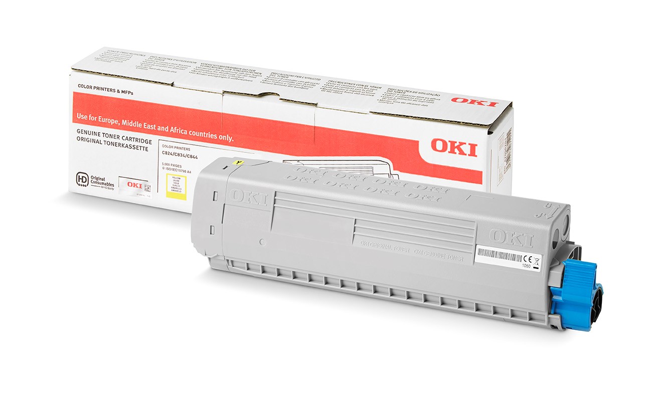 OKI 47095701, 5K- Yellow, TONER-Y-C824/834/844