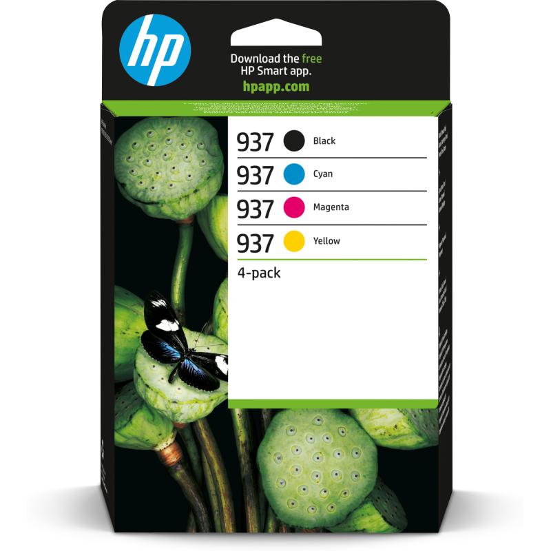 HP 937 CMYK Original Ink Cartridge 4-Pac