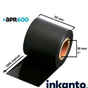 Armor T50570HO, musta lämpösiirtovärinauha, 55 mm x 1000 m, kestävä ja laadukas tulostusratkaisu