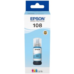 EPSON C13T09C54A, 108 EcoTank Light Cyan Ink Bottle