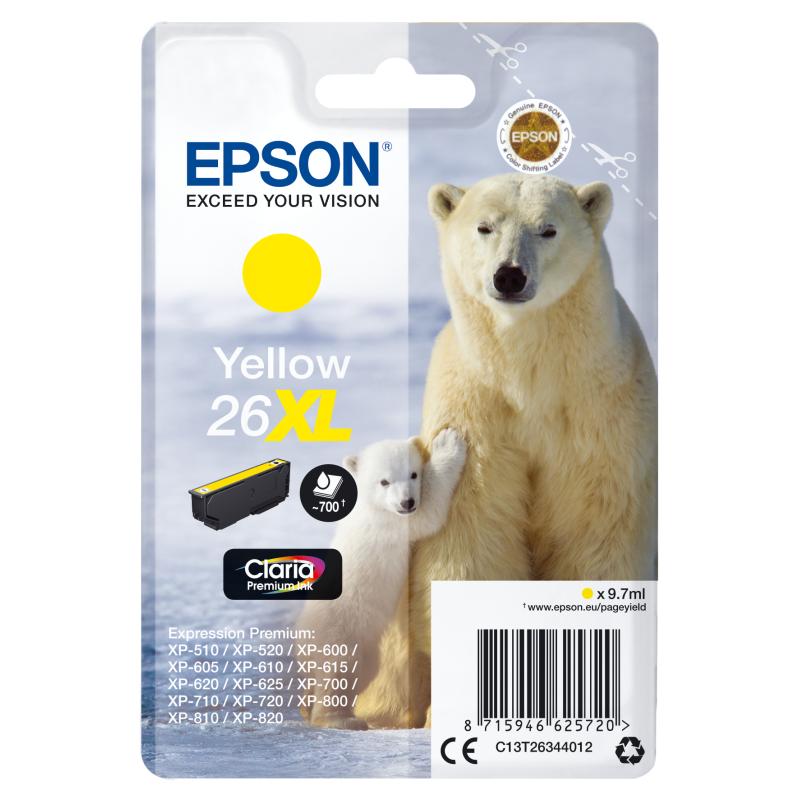 EPSON 26XL ink cartridge yellow