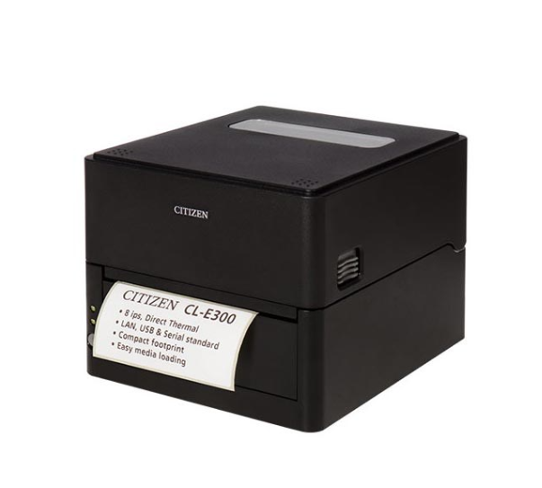 Citizen CLE300XEWXXX – CL-E300 lämpötarratulostin, DT, 203 dpi, 104 mm, Ethernet, USB, Serial, valkoinen