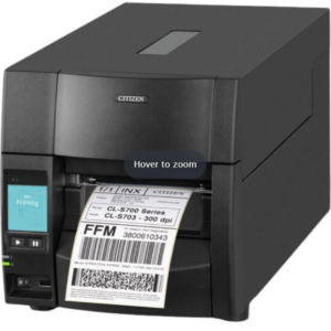 Citizen CLS703IIINEXXX, - CL-S703III - Teollinen Lämpötulostin, 300 DPI, Musta, Paperileveys: 30 - 118 mm