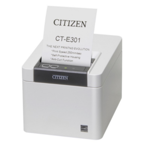 Citizen CTE301X3EWX - CT-E301 Desinfiointivalmis POS-Lämpötulostin, Kolminkertainen Liitäntä, Pure White, Kuittitulostin (58–80 mm)