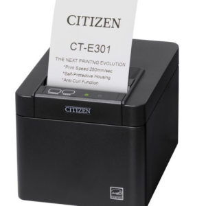 Citizen CTE301XXEBX - CT-E301 POS Lämpötulostin, USB, Musta, Kuittitulostin (58–80 mm)