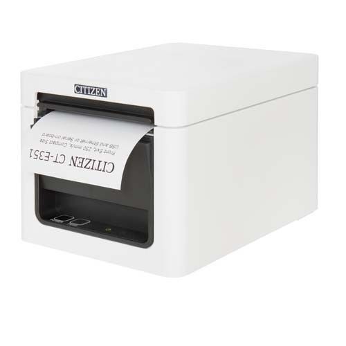 Citizen CTE351XEEWX, CT-E351 POS Lämpötulostin, Ethernet ja USB, Valkoinen, Tulostusleveys 58-80 mm - Image 2